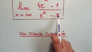 Limite dune fonction exponentielle avec les croissances comparées  Terminale [upl. by Boland]