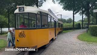 Trams at Arnhem Open Air Museum in the Netherlands [upl. by Kay299]