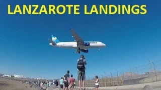 ARRECIFE LANDINGS LANZAROTE AIRPORT [upl. by Ahsimin]