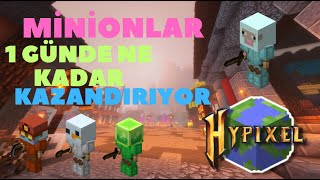 Minionlar 1 Günde Ne Kadar Kazandırıyor SlimeSheepRedstoneSnow  Hypixel Skyblock Türkçe Rehber [upl. by Frulla393]