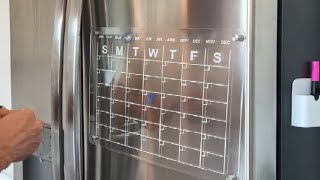 Clear Magnetic Calendar for Fridge 2 Pack Magnetic Acrylic Calendar Review [upl. by Belsky746]