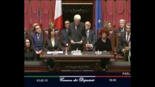 Presidente Mattarella Giuramento in Parlamento  Video Messaggio [upl. by Acirej403]