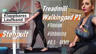 WalkingPad P1  Stehpult von King Smith LaufbandTreadmill Review my own catwalk for home [upl. by Artekal]