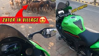 Finally Aaj Zx10r 1st Gear Speed Testing Kar Li💥🥵  Zx10r in Village😍 [upl. by Ycnay525]