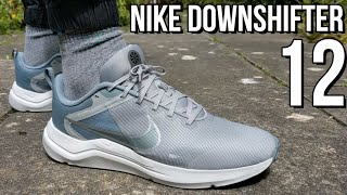 NIKE DOWNSHIFTER 12 REVIEW  On feet comfort weight breathability AND price review [upl. by Atiekahs]