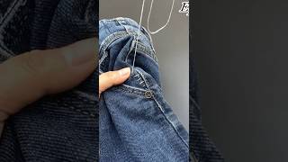 How downsize jeans waist super easy EVERYONE should know  Epoch creative sewing jeans diy [upl. by Nakah]