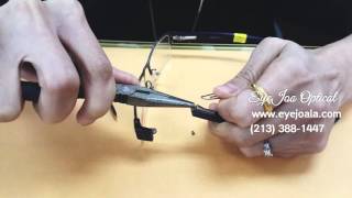 Spring hinge glasses repair How to fix  Eyejoa Optical [upl. by Tertius287]