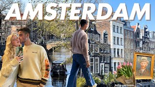 AMSTERDAM VLOG  Exploring the Nine Streets Keukenhof Tulip Gardens amp Yummy Food [upl. by Ahsaela399]