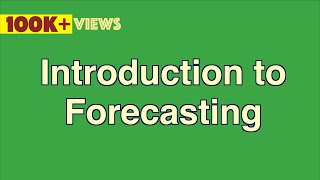 Introduction to Forecasting  with Examples [upl. by Htebazileyram]