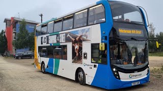 Stagecoach East ADL Enviro400 MMC 10869 YX67 VDE working Nene Valley Railway shuttles 792024 [upl. by Itagaki]