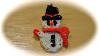 Rainbow Loom Schneemann deutsche Anleitung [upl. by Enneyehc]