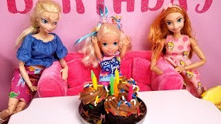 Elsas BIRTHDAY  Special guests  Elsa amp Anna toddlers  party  pinata  Barbie  cake  gifts [upl. by Flo]