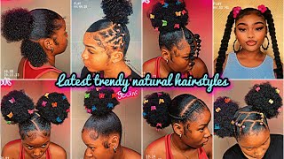 💅🏼💦New Slayed 4c Natural hairstyles for black girlies🎀  𝐏𝐢𝐧𝐭𝐞𝐫𝐞𝐬𝐭 inspired 💖 [upl. by Herrle]