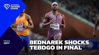 Kenny Bednarek STUNS Letsile Tebogo in 200m final in Brussels  Wanda Diamond League 2024 [upl. by Butch577]