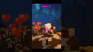 Minecraft Girls vs Boys Competition shorts minecraft [upl. by Niehaus165]