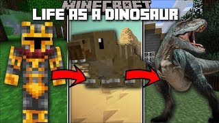 Minecraft LIFE AS A DINOSAUR MOD  MORPH IN TO A DINOSAUR AND EAT FLESH  Minecraft [upl. by Air484]