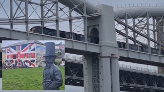 Trains crossing Brunels iconic Tamar bridge August 2023 [upl. by Satterfield347]