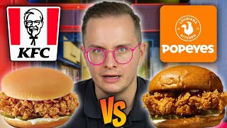 POPEYES vs KFC  GDZIE JEST LEPIEJ PIERWSZY TEST W POLSCE [upl. by Luhem]