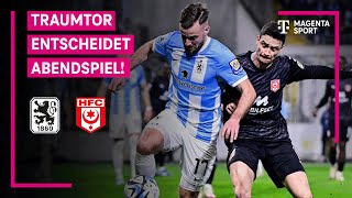 TSV 1860 München  Hallescher FC Highlights mit LiveKommentar  3 Liga  MAGENTA SPORT [upl. by Garret]