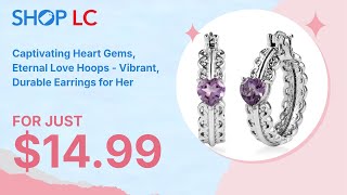 Rose De France Amethyst Heart Hoop Earrings Stainless Steel 285 ctw [upl. by Owens763]