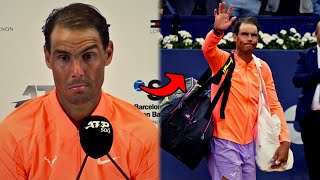 Rafael Nadal tras su derrota ante de minaur quotHa sido mi ultimo partido aquiquot  Barcelona Open 2024 [upl. by Lail]