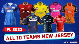 IPL 2023 Jerseys All Teams  IPL 2023 All Team Jersey  IPL 2023 All Teams New Jersey  RCB Jersey [upl. by Ynnaej]