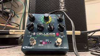 8292024 Experiment 2 Source Audio Collider delayreverb pedal Hall settingSchecter Hellraiser [upl. by Iene]