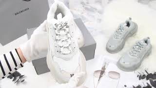 Balenciaga Triple S Clear Sole Trainers 白色透明鞋底復古運動鞋Charline Boutique歐洲名牌精品代購 [upl. by Chae180]