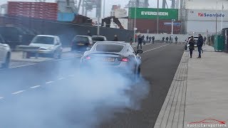 500HP Stage 2 Jaguar XKR with Straight Pipes  LOUD Revs Accelerations amp Burnout [upl. by Harrus]