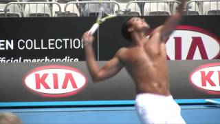 JoWilfried Tsonga Practice Session [upl. by Zephaniah476]