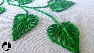 Hand Stitching  Button Hole Stitch Leaves  HandiWorks 27 [upl. by Yam]