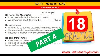 IELTS LISTENING PART 4  FASTHARD [upl. by Zela]