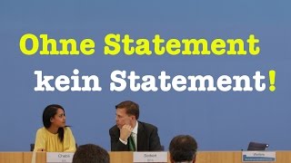 Ohne Statement kein Statement  Sehenswerte Bundespressekonferenz vom 5 Dezember 2016 [upl. by Rodmann]