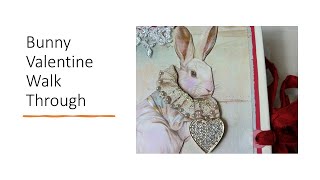 Bunny Valentine Hardcover Junk Journal Flip Through with Pixie Dust Files [upl. by Ybocaj]