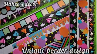 Display Board Border Design  Decoration Ideas For School  Border Series Ep 56 maheesdecor [upl. by Anaujnas]