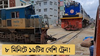 Bangladesh Trains 8 Minutes 16 Trains [upl. by Dammahum]