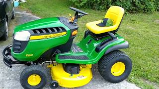 2018 John Deere E130 Lawn Tractor Review [upl. by Naicad]