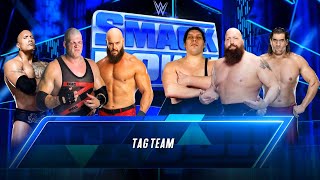 Kane The Rock amp Braun Strowman vs Big Show Andre The Giant amp The Great Khali  Tag Team WWE 2K23 [upl. by Drofhsa]