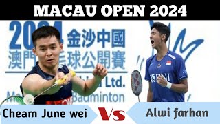 Alwi Farhan vs Cheam june Wei macau open 2024 [upl. by Angeli]