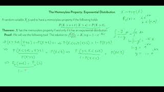 Memoryless Property and the Exponential Distribution [upl. by Diamante]