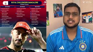 RCB released and retain player list ipl iplauction rcb camrongreen ipl2024 mychat [upl. by Klute]