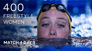 ISL SEASON 3  MATCH 4 DAY 1 Women’s 400m Freestyle [upl. by Tiossem]