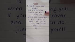 Sabrina Carpenter  Taste Lyrics fyp shorts shortsfeed youtubeshorts [upl. by Aleek]