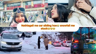 Accident😨 Nathiagali me car sliding  part 2 [upl. by Anerbes]