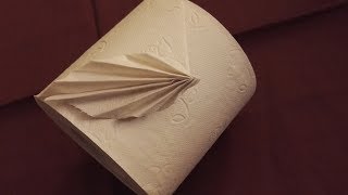 Toilettenpapier falten Origami Fächer [upl. by Corso]