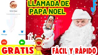 LLAMADA FALSA de PAPA NOEL GRATIS  TUTORIAL para recibir la llamada de Santa Claus en tu celular [upl. by Dnarud309]