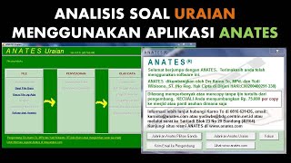 mudahh sekali tonton paham analisis soal uraian menggunakan aplikasi anates [upl. by Yalhsa]