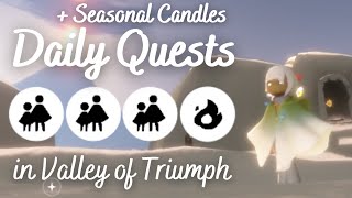 Todays Daily Quests in Valley of Triumph  Sky Children of the Light [upl. by Adilem30]