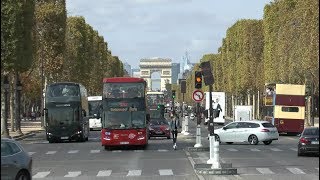 Paris France Place de la Concorde Traffic [upl. by Atinas]