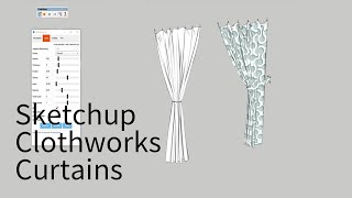 스케치업 Clothworks 루비를 이용한 커튼 만들기  How to make curtains using Sketchup Clothworks [upl. by Nefen]